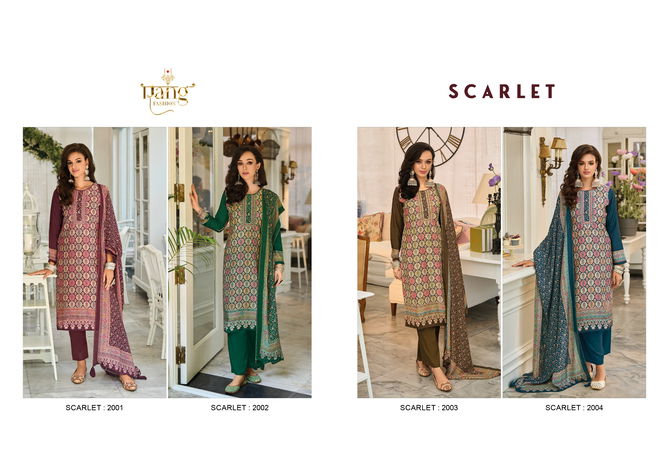 Scarlet By Rang Muslin Printed Dress Material Wholesale Shop In Surat